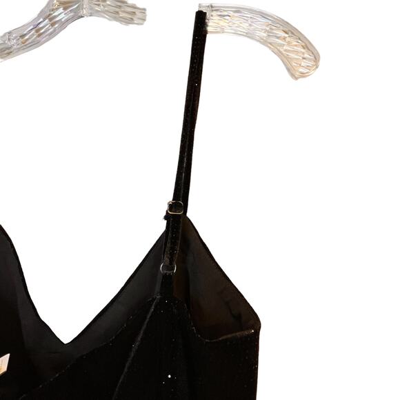 Cosmopolitan The Population Vida Black Sparkly Sequin Spaghetti Strap Mini Dress - Picture 14 of 14